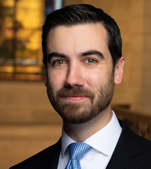 Headshot of Jacob Leyland, new associate attorney at GRB Law